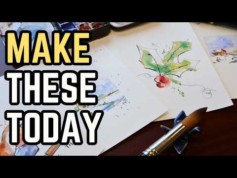 Three easy Christmas cards you can sketch today