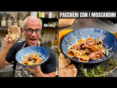 Paccheri con moscardini, funghi e zucca gialla - Ricetta di Chef Max Mariola