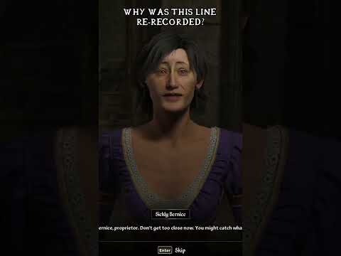 Sickly Bernice Was Re-Recorded... #oblivionremastered #elderscrolls #voiceacting #gaming