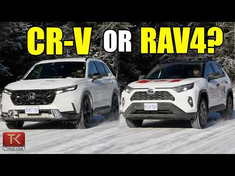 Heavyweight Battle! Honda CR-V Hybrid vs Toyota RAV4 Hybrid - We Compare MPG, Size, Power & More