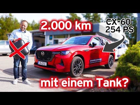 2.000 km mit einem Tank?! CX-60 254 PS AWD Diesel 6-Zylinder Sprit-Spar-Challenge! Hypermiling