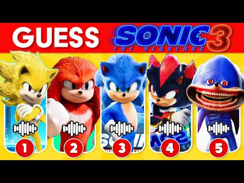 Guess The Sonic The Hedgehog 3 Character by Voice & Song 🎬🦔💙 Sonic 3 Trailer 2 Movie Quiz | fastQuiz