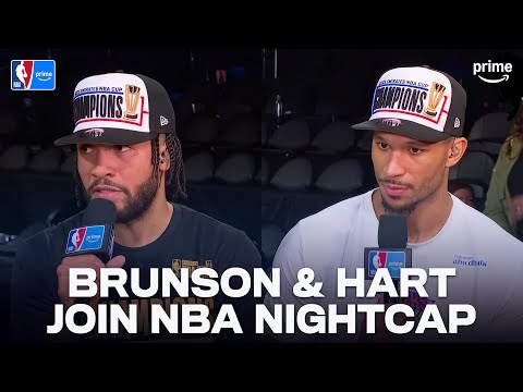 Jalen Brunson & Josh Hart React to Winning Emirates NBA Cup | NBA on Prime