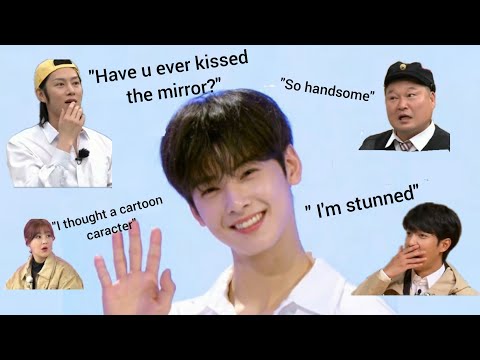 Everyone getting shocked by Eunwoo's handsome & unreal visuals