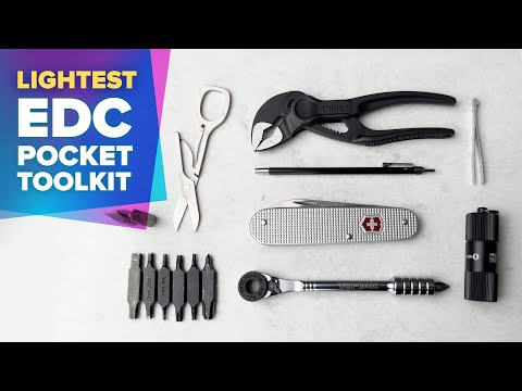 Lightest EDC Pocket Toolkit: 7 Tools, 14 Bits, 5 ΒΌ Ounces (148g)