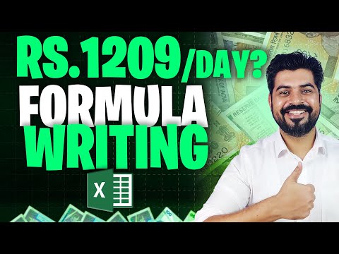Excel Formula writing work Rs. 1209 Per day ❓ (Second Salary)