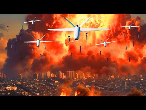 Hundreds Ukrainian Drones HlT Russia — St. Petersburg Burning in Hell