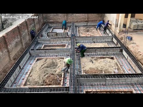 Full Video of the Process of Building the Foundation for a 110m2 House at a Cost of 6000usd