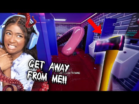 THE BATHROOM TENTACLE IS BACK, BUT NOW I HAVE AN AXE!! | Toilet Chronicles [Full Game, All Endings]