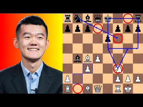 Ding Liren destroys Lu Shanglei’s kingside in 24 moves