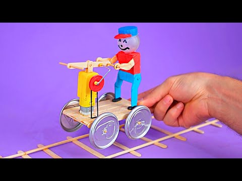 Make an Amazing DIY Eletric Hand Car with DC Motor and recyclable materials