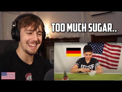 American Reacts to German Kids Trying American Sweets!