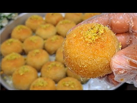 الكنافه المحشيه بكل احترافيه❗️بطريقه سهله هتنبهري من جمالها ❗️وطعم وشكل ينافس اكبر حلواني