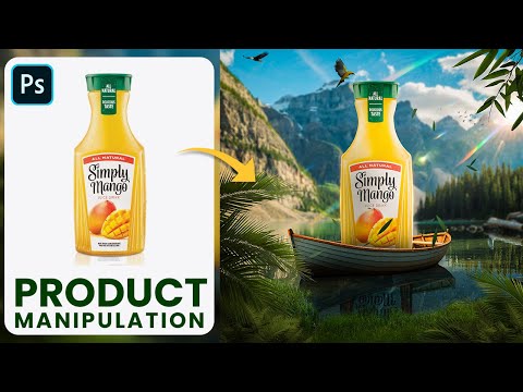 Photoshop Product Manipulation I Created This Realistic Mango Juice Ad in Photoshop #photoshop