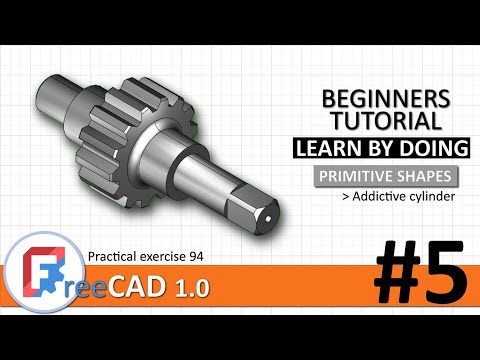 FreeCAD 1.0 beginners tutorial #5: 3D exercise 94 using PartDesign & Part workbench
