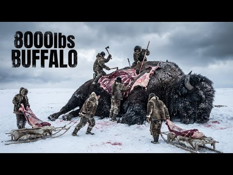8000lbs Buffalo and Fish Hunt in −71°C Yakutia  Feeding an Entire Frozen Village Extreme Survival