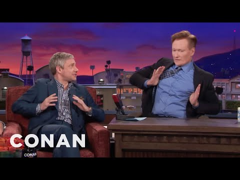 Martin Freeman Makes Conan Do His Terrible British Accent | CONAN on TBS
