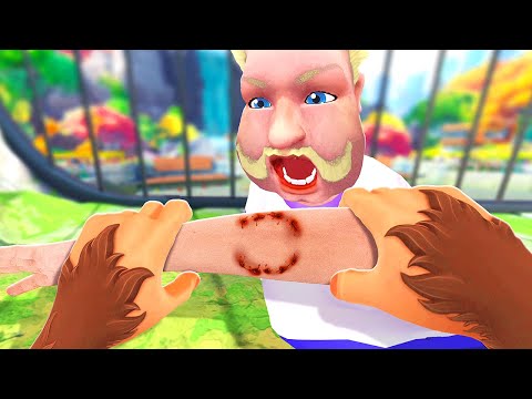 Monkey Eats Visitors ALIVE - I Am Monkey VR