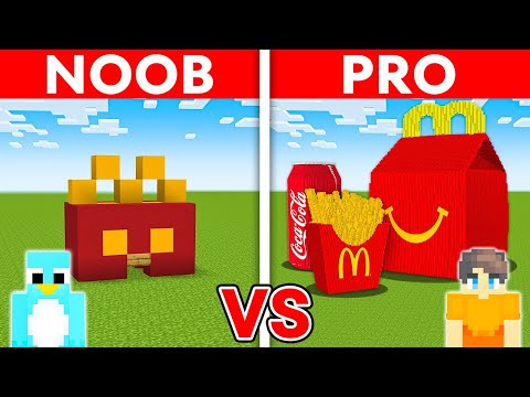 NOOB vs PRO: HAPPY MEAL House Build Challenge in Minecraft