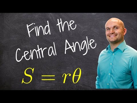 Find the central angle given the arc length and radius