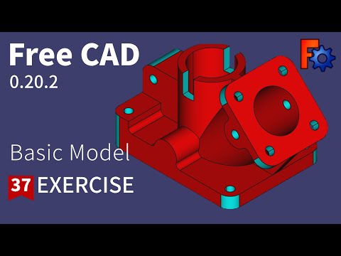 FreeCAD Tutorial for beginners,basic model exercise-37