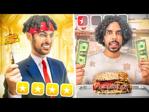 ٥٠٠ ريال VS ٥٠ ريال اكل يوم كامل 😂🍔