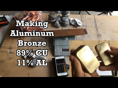 Making Aluminum Bronze (Part 1): Melting Copper and Aluminum - Looks like GOLD!