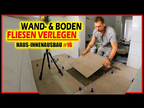 INSTALLATION OF TILES - From walls to floors to XXL tiles! | House Interior Design #16 | Home Bui...