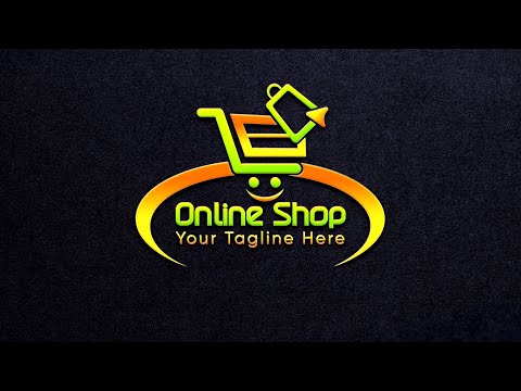 Creative Logo Design In Photoshop || Online Shop Logo Design