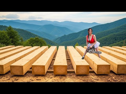 Ignoring all limits, the girl cut Wood, Designed and Built her dream house.