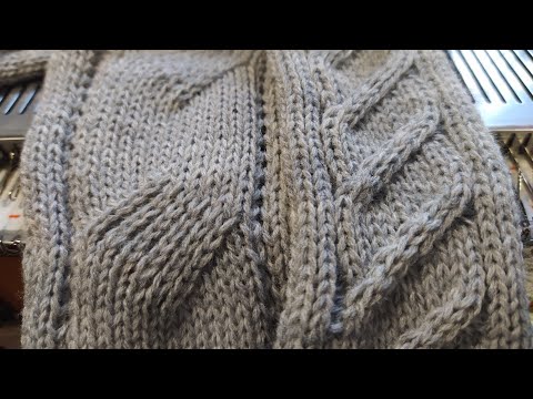 Ложные косы на любой вязальной машине. Три варианта.