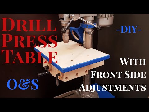Drill Press Table With Handy Front Side Adjustments  ||  Pylväsporakoneen pöytä kätevillä säädöillä