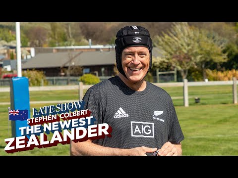 Stephen Colbert Learns To Play Rugby With New Zealand's All Blacks