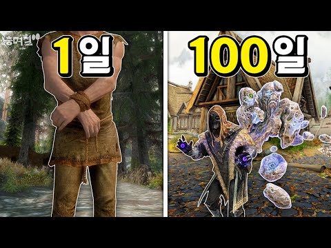 스카이림 100일 동안 죄수에서 부자 소환사까지 성장해서 나쁜 드래곤을 죽이러가는 험난한 여정(상편)