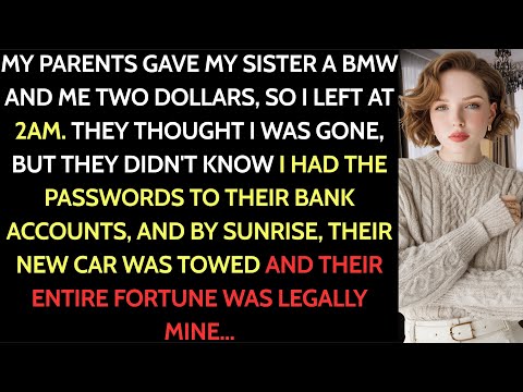 My Parents Gave My Sister a BMW with a Red Bow. I Got $2. So I Left and Blocked Them at 2AM
