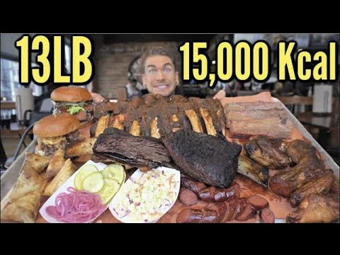 THE BIGGEST 13LB TEXAS BBQ CHALLENGE (15,000 Calories) THAT IS UNDEFEATED