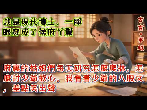 【古言.穿越】我是現代博士，一睜眼穿成了侯府丫鬟，府裏的姑娘們每天研究怎麼爬牀，怎麼討少爺歡心。我看着少爺的八股文，差點笑出聲 | 科舉爽文 | 博士穿書 | 逆襲 | 女主成長 | 主僕羈絆