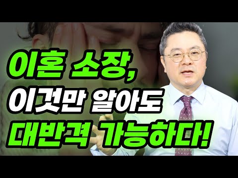 갑자기 이혼 소장을 받았을 때 '이것'부터 해야 합니다 | 이혼전문변호사