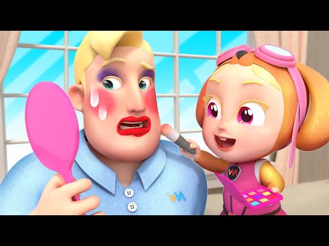 Working Working Song | Daddy and Baby Song | Rosoo Nursery Rhymes & Kidssongs