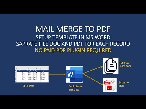 How to Generate PDF from Mail Merge | Mail Merge Save Separate Files | Mail Merge to PDF and Doc