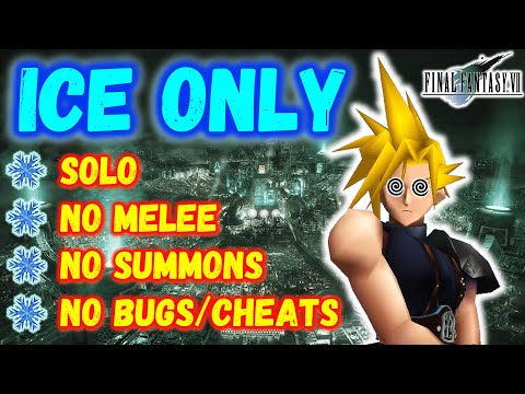 Can You Beat Final Fantasy VII with only ICE Damage?! ❄️ SOLO || NO SUMMONS