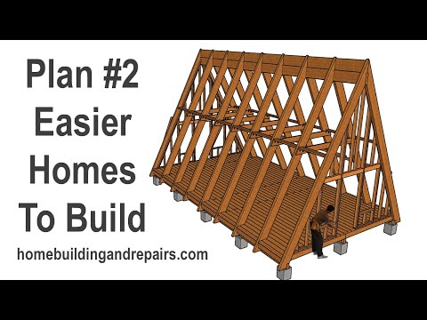A Frame Home Using Floor And Rafter Beams With T&G 2x6 Sheathing - Plan #2 Framing Assembly Design