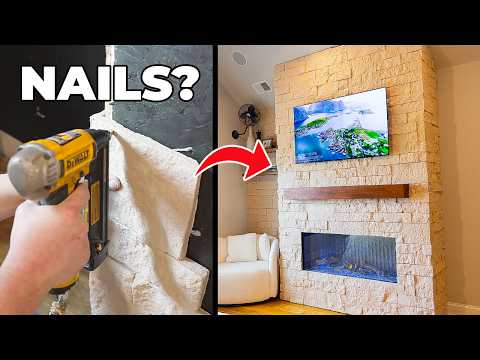 DIY Bedroom Fireplace Build - Watch How I Did It