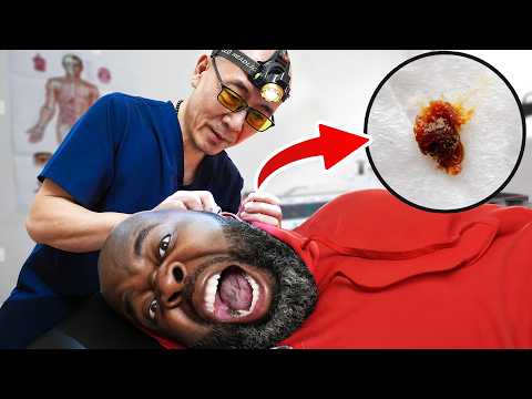 My Black Friend tries Chinese Ear Cleaning for the First Time