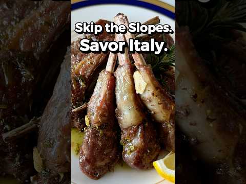 Real Italian on the Ski Slope!⛷️ Powder Outside, Pasta Inside🍝 #shorts