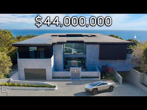 Touring a $44,000,000 All Concrete MALIBU Mansion With Insane Ocean Views