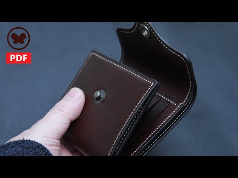 Make a Leather Tri-Fold Wallet (Free PDF Pattern / DIY) 3단 지갑 만들기 무료패턴