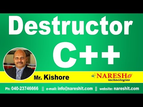 Destructor in C++ | C++ Tutorial | Mr. Kishore
