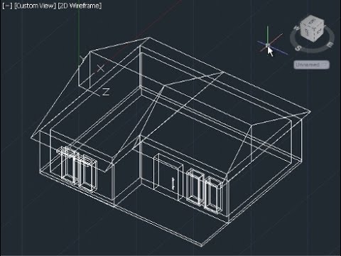 AutoCAD 3D House Modeling Tutorial Beginner (Basic)