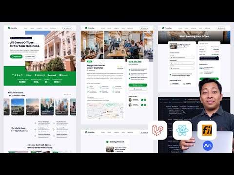 Belajar Full Stack Laravel 11 React JS Bikin Web Sewa Kantor Part 1